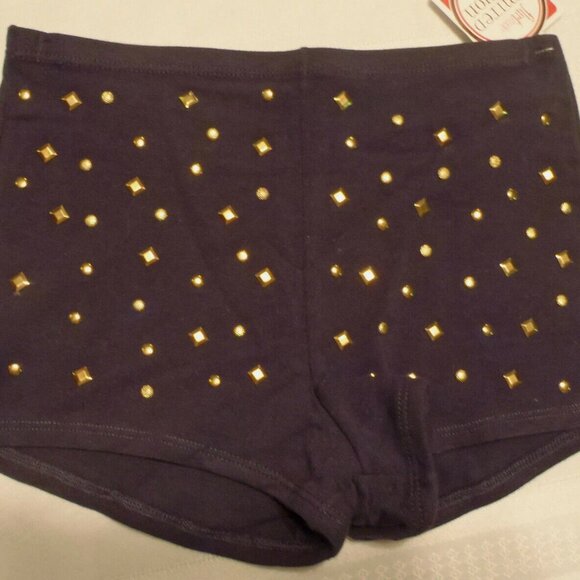 FLIRTITUDE Size 5 Small Navy Rhinestud Cotton Brief Panty NWT - Picture 1 of 2